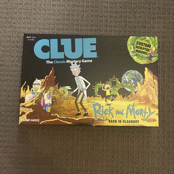 Clue Rick And Morty Back In Blackout Classic Mystery Board Game Adult Swim NOB!! - Picture 2 of 11